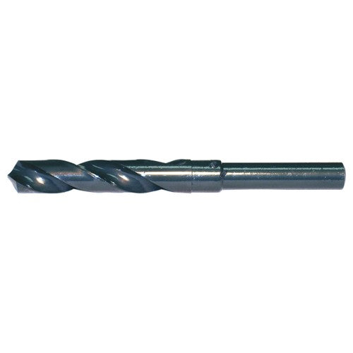 15.50mm RHS / RHC HSS 118 Degree Radial Point Silver & Deming Reduced Shank Drill - Steam Oxide - Exact Tool & Supply