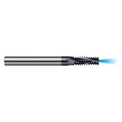 ‎0.3500″ Cutter Diameter × 0.8750″ (7/8″) Length of Cut Carbide Multi-Form 1/2″-13 Thread Milling Cutter Coolant Through, 4 Flutes, AlTiN Coated - Exact Tool & Supply