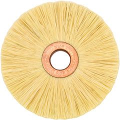 3″ Small Diameter Tampico Wheel Brush, 1/2″ Arbor Hole - Exact Tool & Supply