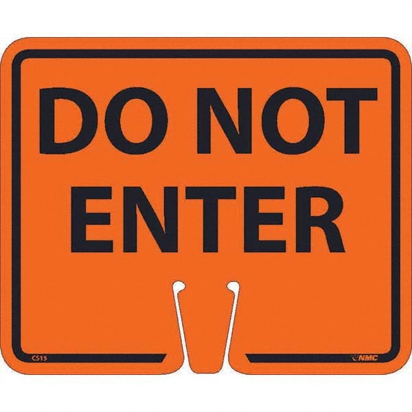 NMC - "Do Not Enter", 12-5/8" Wide x 10-3/8" High, Rigid Plastic Safety Sign - Exact Tool & Supply