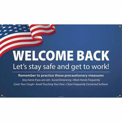 NMC - Banners Message Type: Safety Reinforcement & Motivational Legend: Wecome Back - Let's Stay Safe and Get to Work! - Exact Tool & Supply