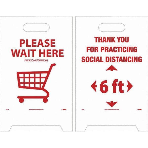 NMC - Cone & A Frame Floor Signs Shape: A-Frame Type: Accident Prevention - Exact Tool & Supply