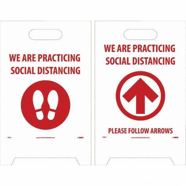 NMC - Cone & A Frame Floor Signs Shape: A-Frame Type: Accident Prevention - Exact Tool & Supply