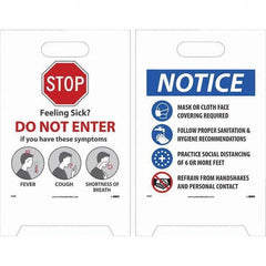 NMC - Cone & A Frame Floor Signs Shape: A-Frame Type: Accident Prevention - Exact Tool & Supply