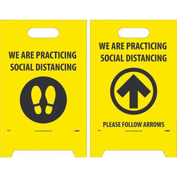 NMC - Cone & A Frame Floor Signs Shape: A-Frame Type: Accident Prevention - Exact Tool & Supply