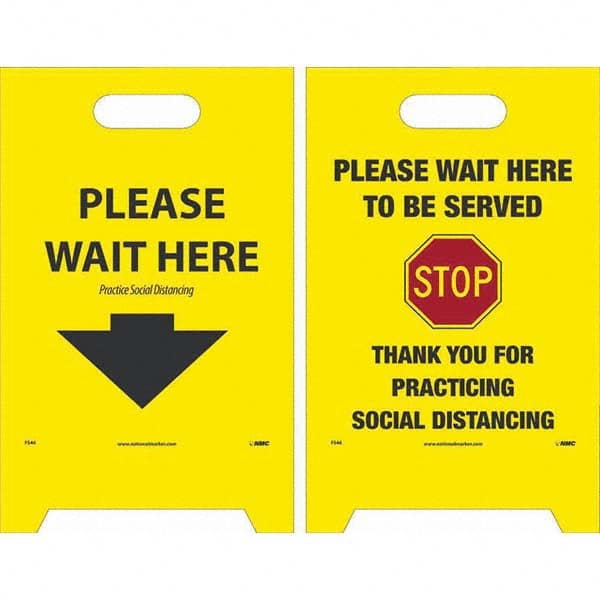 NMC - Cone & A Frame Floor Signs Shape: A-Frame Type: Accident Prevention - Exact Tool & Supply