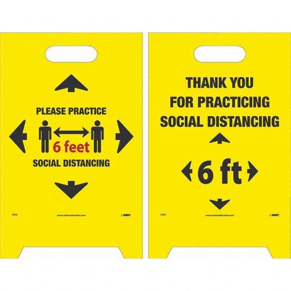 NMC - Cone & A Frame Floor Signs Shape: A-Frame Type: Accident Prevention - Exact Tool & Supply
