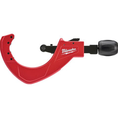 Milwaukee Tool - Pipe & Tube Cutters; Type: Quick Adjust Tube Cutter ; Maximum Pipe Capacity (Inch): 3-1/2 ; Minimum Pipe Capacity: 1/8 (Inch); Cuts Material Type: Copper ; Overall Length (Inch): 13.2 ; Battery Included: No - Exact Tool & Supply