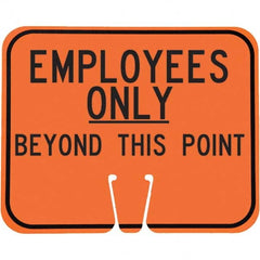 PRO-SAFE - "Notice - Employees Only Beyond This Point", 12-1/2" Wide x 10-1/2" High, ABS Safety Sign - Exact Tool & Supply