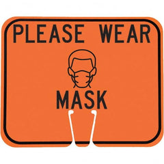 PRO-SAFE - "Notice - Please Wear A Mask", 12-1/2" Wide x 10-1/2" High, ABS Safety Sign - Exact Tool & Supply