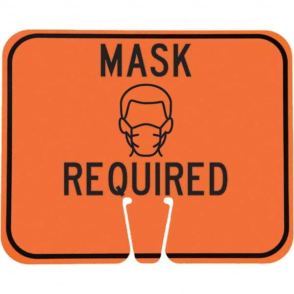 PRO-SAFE - "Notice - Mask Required", 12-1/2" Wide x 10-1/2" High, ABS Safety Sign - Exact Tool & Supply