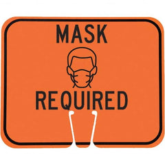 PRO-SAFE - "Notice - Mask Required", 12-1/2" Wide x 10-1/2" High, ABS Safety Sign - Exact Tool & Supply