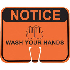 PRO-SAFE - "Notice Wash Your Hands", 12-1/2" Wide x 10-1/2" High, ABS Safety Sign - Exact Tool & Supply