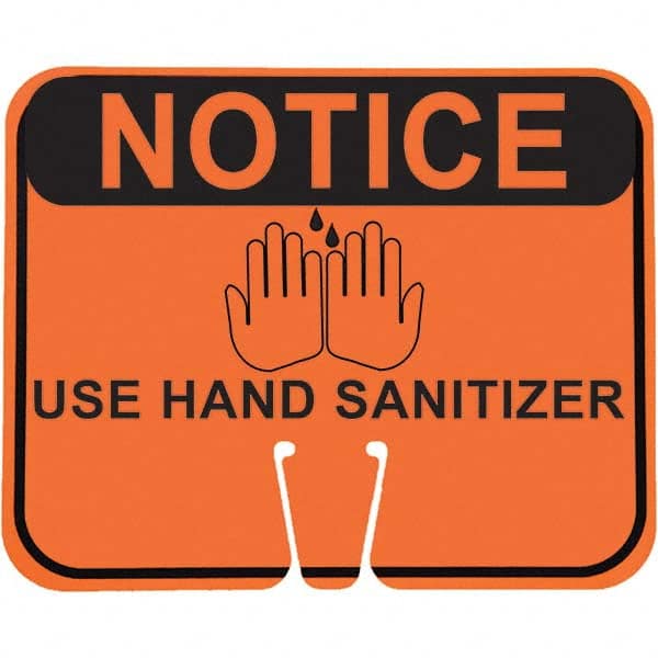 PRO-SAFE - "Notice Use Hand Sanitizer", 12-1/2" Wide x 10-1/2" High, ABS Safety Sign - Exact Tool & Supply