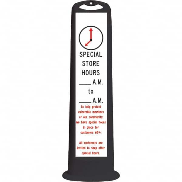 PRO-SAFE - Traffic Barrels, Delineators & Posts Type: Vertical Panel Material: HDPE - Exact Tool & Supply