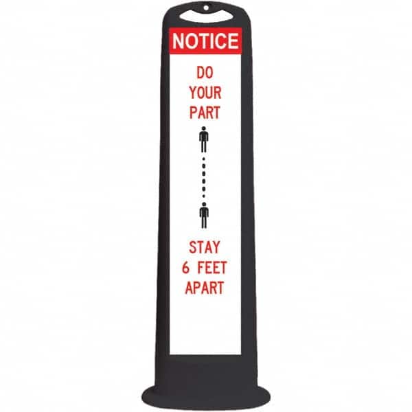PRO-SAFE - Traffic Barrels, Delineators & Posts Type: Vertical Panel Material: HDPE - Exact Tool & Supply