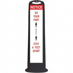 PRO-SAFE - Traffic Barrels, Delineators & Posts Type: Vertical Panel Material: HDPE - Exact Tool & Supply