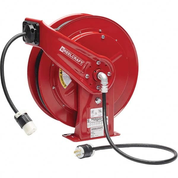 Reelcraft - Cord & Cable Reels End Type: Twist Lock Receptacle Cable Length (Feet): 100 - Exact Tool & Supply