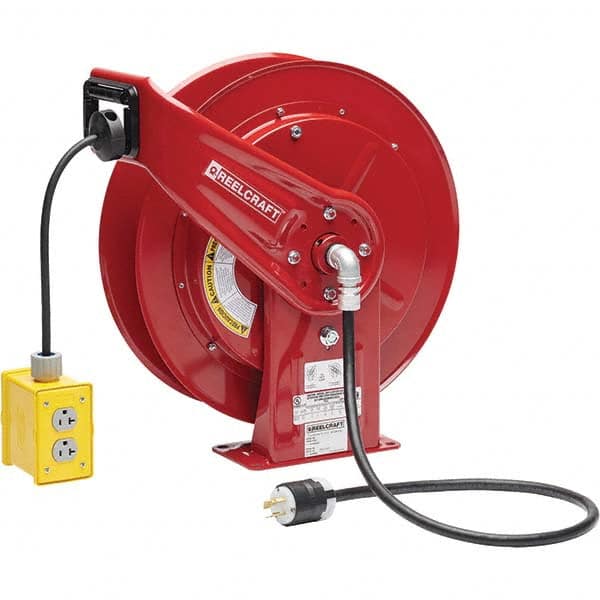 Reelcraft - Cord & Cable Reels End Type: Quad Outlet Cable Length (Feet): 75 - Exact Tool & Supply