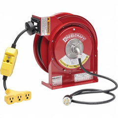 Reelcraft - Cord & Cable Reels End Type: Triple-Tap Outlet Cable Length (Feet): 45 - Exact Tool & Supply