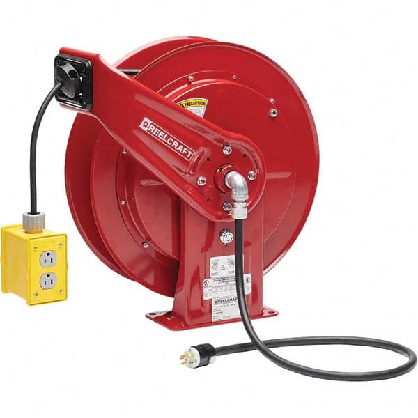 Reelcraft - Cord & Cable Reels End Type: Quad Outlet Cable Length (Feet): 100 - Exact Tool & Supply