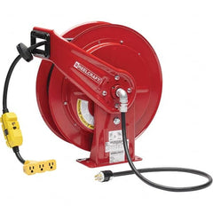 Reelcraft - Cord & Cable Reels End Type: Triple-Tap Outlet Cable Length (Feet): 100 - Exact Tool & Supply