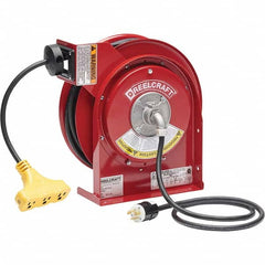 Reelcraft - Cord & Cable Reels End Type: Triple-Tap Outlet Cable Length (Feet): 45 - Exact Tool & Supply