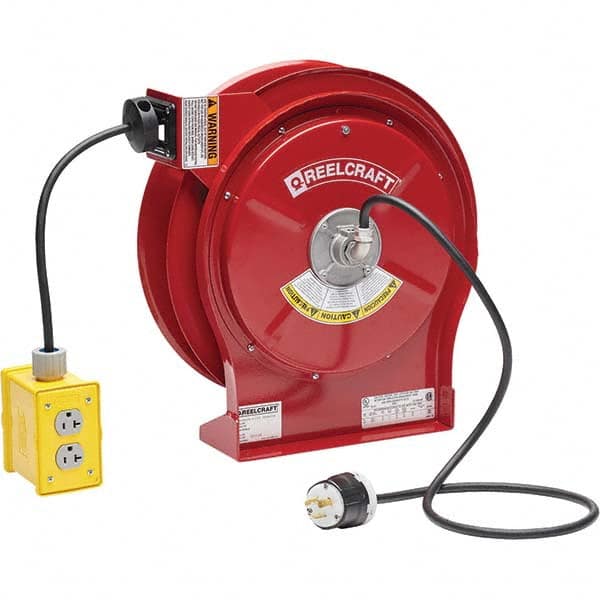 Reelcraft - Cord & Cable Reels End Type: Quad Outlet Cable Length (Feet): 50 - Exact Tool & Supply