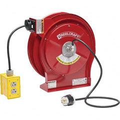Reelcraft - Cord & Cable Reels End Type: Quad Outlet Cable Length (Feet): 50 - Exact Tool & Supply