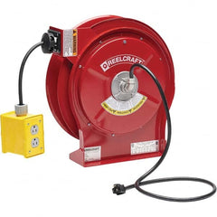 Reelcraft - Cord & Cable Reels End Type: Quad Outlet Cable Length (Feet): 50 - Exact Tool & Supply