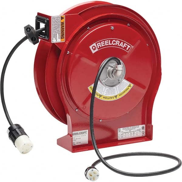 Reelcraft - Cord & Cable Reels End Type: Twist Lock Receptacle Cable Length (Feet): 50 - Exact Tool & Supply