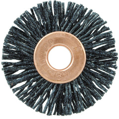 1 1/4″ Diameter - Small Diameter Wheel Brush - 0.026″/120 Grit - 1/4″ Arbor - Exact Tool & Supply