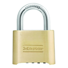 Combination Padlock 2″ Body Width; Keyed: Resettable; Brass - Exact Tool & Supply