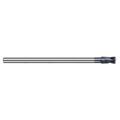 End Mills - Reduced Shank End Mills - 0.1875″ (3/16″) Cutter Diameter × 0.0150″ (1/64″) Radius × 0.2810″ (9/32″) Length of Cut Carbide Reduce Shank Corner Radius End Mill, 4 Flutes, AlTiN Coated - Exact Tool & Supply