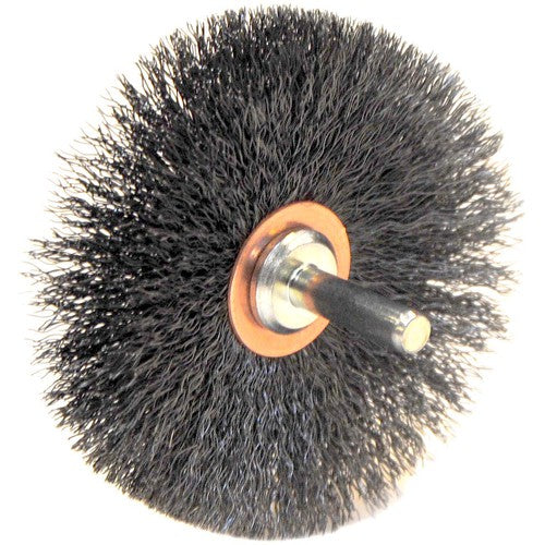 3″ Diameter - Crimped Steel Wire Confle x Brush - Exact Tool & Supply