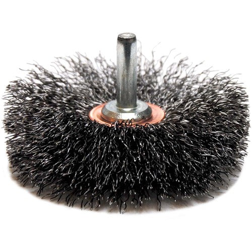 3″ Diameter - Crimped Steel Wire Confle x Brush - Exact Tool & Supply