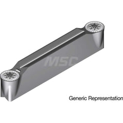 Grooving Insert: GCM7035RG AC8025P, Solid Carbide Absotech Finish, Neutral, 7 mm Cutting Width, 25 mm Max Depth, Series GND
