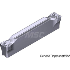 Grooving Insert: GCM3004MG AC5025S, Solid Carbide Absotech Finish, Neutral, 3 mm Cutting Width, 20 mm Max Depth, Series GND