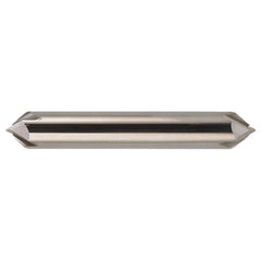 ‎3/8″ × 3/8″ × 2-1/2″ STR / RHC Solid Carbide 4-Flute Double End Chamfer Tool - Bright - Exact Tool & Supply