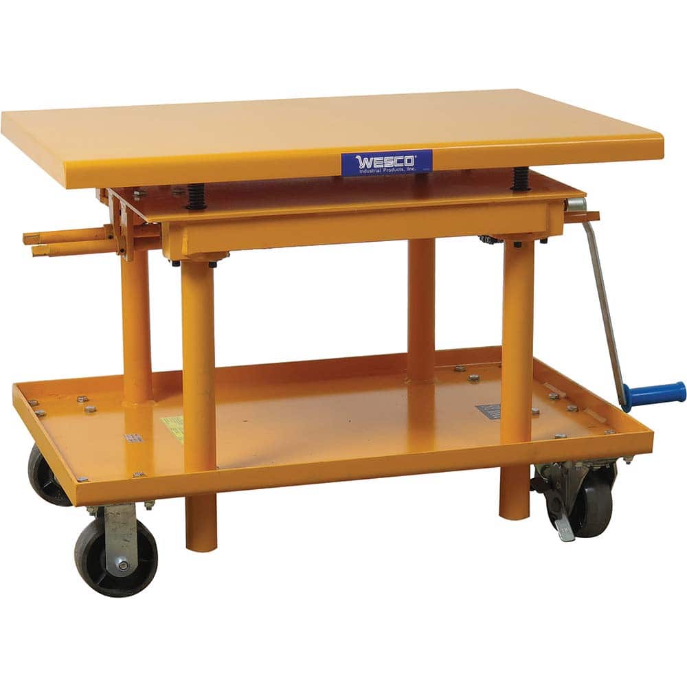 Wesco Industrial Products - Lifting Tables Type: Hand Crank Precision Lift Style: Post - Exact Tool & Supply