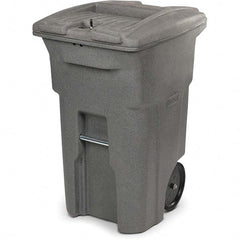 Toter - Trash Cans & Recycling Containers; Type: Confidential Document Container ; Container Shape: Rectangle ; Container Size: 64 gal ; Container Graphics: None ; Color: Graystone ; Finish: Textured - Exact Tool & Supply