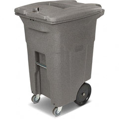Toter - Trash Cans & Recycling Containers; Type: Confidential Document Container ; Container Shape: Rectangle ; Container Size: 64 gal ; Container Graphics: None ; Color: Graystone ; Finish: Textured - Exact Tool & Supply