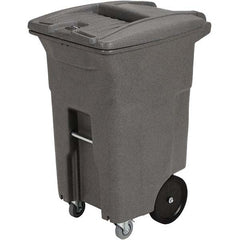 Toter - Trash Cans & Recycling Containers; Type: Confidential Document Container ; Container Shape: Rectangle ; Container Size: 64 gal ; Container Graphics: None ; Color: Graystone ; Finish: Textured - Exact Tool & Supply