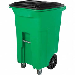 Toter - Trash Cans & Recycling Containers; Type: Trash Can ; Container Shape: Rectangle ; Container Size: 64 gal ; Container Graphics: None ; Color: Lime Green ; Finish: Smooth - Exact Tool & Supply