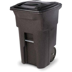 Toter - Trash Cans & Recycling Containers; Type: Trash Can ; Container Shape: Rectangle ; Container Size: 64 gal ; Container Graphics: None ; Color: Brownstone ; Finish: Textured - Exact Tool & Supply