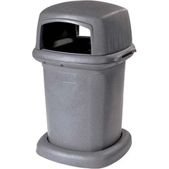 Toter - Trash Cans & Recycling Containers; Type: Decorative Outdoor Waste Receptacle ; Container Shape: Square ; Container Size: 45 gal ; Container Graphics: None ; Color: Graystone ; Finish: Textured - Exact Tool & Supply