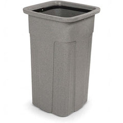 Toter - Trash Cans & Recycling Containers; Type: Trash Can ; Container Shape: Square ; Container Size: 25 gal ; Container Graphics: None ; Color: Graystone ; Finish: Textured - Exact Tool & Supply