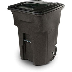 Toter - Trash Cans & Recycling Containers; Type: Trash Can ; Container Shape: Rectangle ; Container Size: 96 gal ; Container Graphics: None ; Color: Brownstone ; Finish: Textured - Exact Tool & Supply