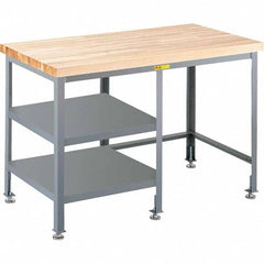 Little Giant - Stationary Work Benches, Tables Type: Work Bench Top Material: Butcher Block Maple - Exact Tool & Supply