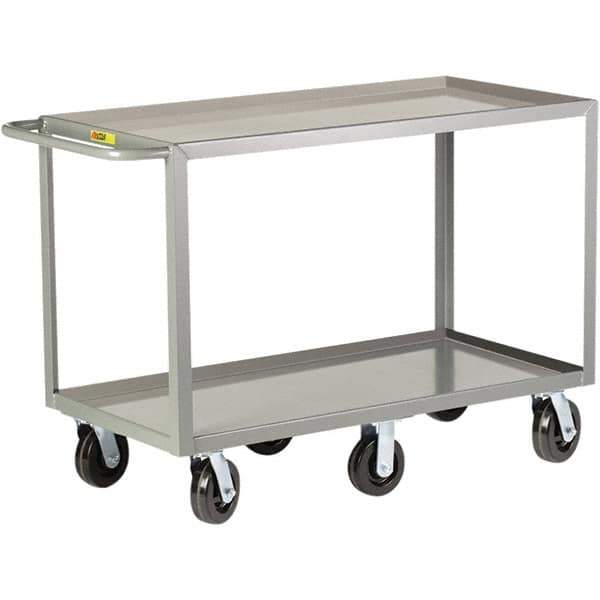 Little Giant - 3,600 Lb Capacity, 30" Wide x 60" Long x 36" High Cart - 2 Shelf, Steel, Phenolic Casters - Exact Tool & Supply